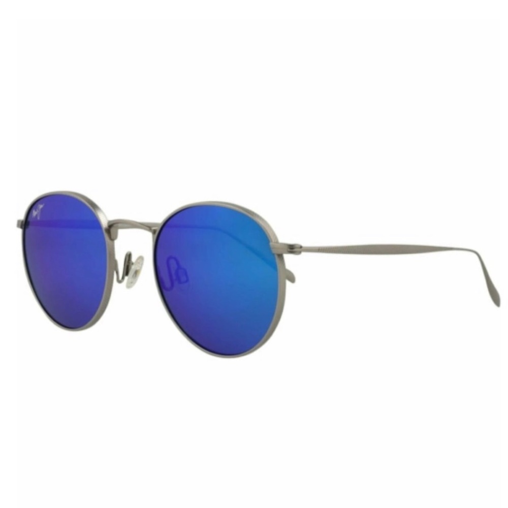 Maui Jim Silver Frame Sunglasses with Blue Lenses